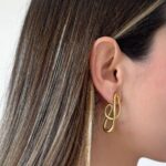 Gold Nota Küpe - Görsel 2